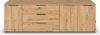 Rauch Möbel Flipp, Sideboard, TV-Schrank, Kommode mit Stauraum, Eiche Artisan, 3-türig, 3 Schubkästen, Griffe chrom, 199 x 61 x 42 cm Bild 4