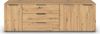 Rauch Möbel Flipp, Sideboard, TV-Schrank, Kommode mit Stauraum, Eiche Artisan, 3-türig, 3 Schubkästen, Griffe chrom, 199 x 61 x 42 cm Bild 5