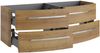 LANZET CLASSICO Waschbecken mit Unterschrank 140 cm breit, Braun hell, Doppelwaschbecken Gussmarmor Grau Bild 2