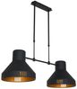 Hängeleuchte, schwarz-matt, gold, Höhenverstellbar, Länge 105 cm, EVY Bild 5