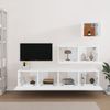 vidaXL 4-tlg. TV-Schrank-Set Weiß Holzwerkstoff [3114646] Bild 3