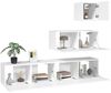 vidaXL 4-tlg. TV-Schrank-Set Weiß Holzwerkstoff [3114646] Bild 4