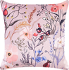 Kissen 2er Set Blumenmuster ANEMONES Samtstoff 45 x 45 cm Pastellrosa Bild 4