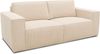 DOMO. collection Sofa 100017, 2-Sitzer mit Rückenkissen und Armlehnen, 2er Couch, Polsterganitur, 210 x 93 x 84 cm (BxTxH), creme Bild 3