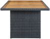 vidaXL Gartentisch Dunkelgrau Poly Rattan und Akazie Massivholz 313310 Bild 3
