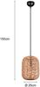 LED Hängelampe Korbleuchte mit Sisal Geflecht Lampenschirm, Ø 25cm Bild 4