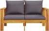 vidaXL Gartensofa mit Kissen 2-Sitzer Massivholz Akazie 367629 Bild 4