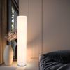 LED Stehlampe, Textil weiß,, rund, H 110cm Bild 3