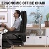 Ergonomischer Executive Bürostuhl mit Fußstütze, PU Leder, 135° Neigbare Bild 4