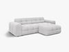 Micadoni Ecksofa Kendal 4-Sitzer Rechts Samt Magic Velvet Hellgrau Bild 2