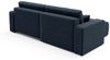 Ecksofa Sofa mit Schlaffunktion AUGUSTO in Stoff Wind Dunkelblau Ottomane Links Bild 5