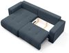 Ecksofa Sofa mit Schlaffunktion AUGUSTO in Stoff Wind Dunkelblau Ottomane Links Bild 3