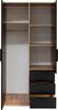 Kleiderschrank Bado Lux D2 (Farbe: Eiche Wotan / Schwarz + Eiche Wotan) Bild 5