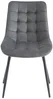 Vente-unique - OLLUA Stuhl SamtStoff Grau - B 60 cm x H 87 cm x L 49,5 cm Bild 3