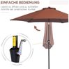 Outsunny Sonnenschirm Marktschirm mit Handkurbel, aus Alu 180/ Polyester, LxB: 260x260 cm, Marktschirm, Sonnenschirm, ohne Schirmständer Bild 3