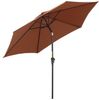 Outsunny Sonnenschirm Marktschirm mit Handkurbel, aus Alu 180/ Polyester, LxB: 260x260 cm, Marktschirm, Sonnenschirm, ohne Schirmständer Bild 4