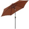 Outsunny Sonnenschirm Marktschirm mit Handkurbel, aus Alu 180/ Polyester, LxB: 260x260 cm, Marktschirm, Sonnenschirm, ohne Schirmständer Bild 5