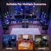 SANODESK Computertisch Gaming Tisch L-Form Schreibtisch Jugendschreibtische (L-förmiger Schreibtisch, mit Regal), mit LED-Beleuchtung, 2 Steckdosen & 2 USB-Anschlüsse Bild 3