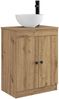 vidaXL Badezimmerschrank mit Waschbecken Artisan-Eiche 54 x 35 x 83 cm 890121 Bild 2