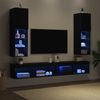 vidaXL TV-Schrankset 2 pcs Schwarz Eichen-Optik 30,5 x 30 x 102 cm 862199 Bild 4
