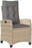 vidaXL 4-tlg. Garten-Essgruppe mit Kissen Beige Poly Rattan 3277428 Bild 3