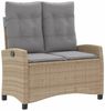 vidaXL 4-tlg. Garten-Essgruppe mit Kissen Beige Poly Rattan 3277428 Bild 4