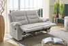 2-Sitzer-Relaxsofa Federkern mit Liegefunktion Zweier-Couch Stoff Chenille Grau Bild 4