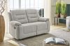 2-Sitzer-Relaxsofa Federkern mit Liegefunktion Zweier-Couch Stoff Chenille Grau Bild 2