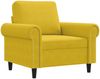 Sessel, Relaxsessel Gelb 60 cm Samt Bild 2