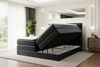 ALTDECOR 'OTTA KING' Boxspringbett, (Multipocket-Matratze H4, H3 Bonellfederung, Topper, Kopfteil), Schwarz Kunstleder, 200 x 200 cm Bild 3