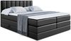 ALTDECOR 'OTTA KING' Boxspringbett, (Multipocket-Matratze H4, H3 Bonellfederung, Topper, Kopfteil), Schwarz Kunstleder, 200 x 200 cm Bild 2