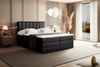 ALTDECOR 'OTTA KING' Boxspringbett, (Multipocket-Matratze H4, H3 Bonellfederung, Topper, Kopfteil), Schwarz Kunstleder, 200 x 200 cm Bild 4