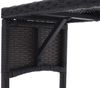 Poly-Rattan Sitzbank HWC-G16, Gartenbank Rattanbank, Gastronomie 112cm ~ schwarz, Kissen hellgrau Bild 5