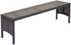 Poly-Rattan Sitzbank HWC-G16, Gartenbank Rattanbank, Gastronomie 112cm ~ schwarz, Kissen hellgrau Bild 4