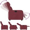 vidaXL Relaxsessel Weinrot Stoff 374168 Bild 4