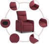 vidaXL Relaxsessel Weinrot Stoff 374168 Bild 5