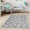 Jimri Kinderteppich DOTS l Pünktchen Gepunktet l Öko-Tex Siegel | Farbe: Beige Blau Rosa | Kinderzimmer/Jugendzimmer (Grau, 120x170 cm) Bild 4