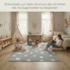 Jimri Kinderteppich DOTS l Pünktchen Gepunktet l Öko-Tex Siegel | Farbe: Beige Blau Rosa | Kinderzimmer/Jugendzimmer (Grau, 120x170 cm) Bild 2
