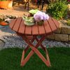 Tisch, Eukalyptus, rund , braun H 50 cm Bild 5