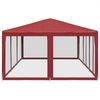 vidaXL Partyzelt mit 10 Mesh-Seitenteilen Rot 6x4 m HDPE 4010070 Bild 4