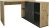 FMD Möbel - VALLEY - Schreibtisch - melaminharzbeschichtete Spanplatte - Artisan Oak Nb/ Matera - 118 x 75 x 124,5cm Bild 2