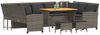vidaXL 4-tlg. Garten-Sofagarnitur mit Kissen Grau Poly Rattan 3365339 Bild 4