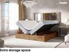 MEBLINI Boxspringbett LOFTY BOX 180x220 cm mit Bettkasten - H4/Hellgrau Samt Polsterbett - Doppelbett mit Topper & Taschenfederkern-Matratze Bild 5