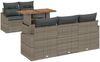 vidaXL Garten Essgruppe mit Kissen 6 pcs Grau und Braun 3349775 Bild 2