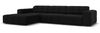 Micadoni Ecksofa Jennifer 4-Sitzer Links Samt Schwarz Bild 2