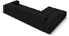 Micadoni Ecksofa Jennifer 4-Sitzer Links Samt Schwarz Bild 4