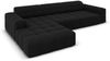 Micadoni Ecksofa Jennifer 4-Sitzer Links Samt Schwarz Bild 3