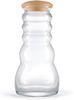 Krug Cadus 1l white - Blume des Lebens - Zirbenholzdeckel - mundgeblasen Bild 1
