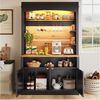 OKWISH Hochschrank Küchenbuffet,Kommode,Sideboard (mit LED-Beleuchtung, Kippschutz und vielseitigem Stauraum, 1-St, 107*43*184cm) Bild 5
