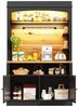 OKWISH Hochschrank Küchenbuffet,Kommode,Sideboard (mit LED-Beleuchtung, Kippschutz und vielseitigem Stauraum, 1-St, 107*43*184cm) Bild 4